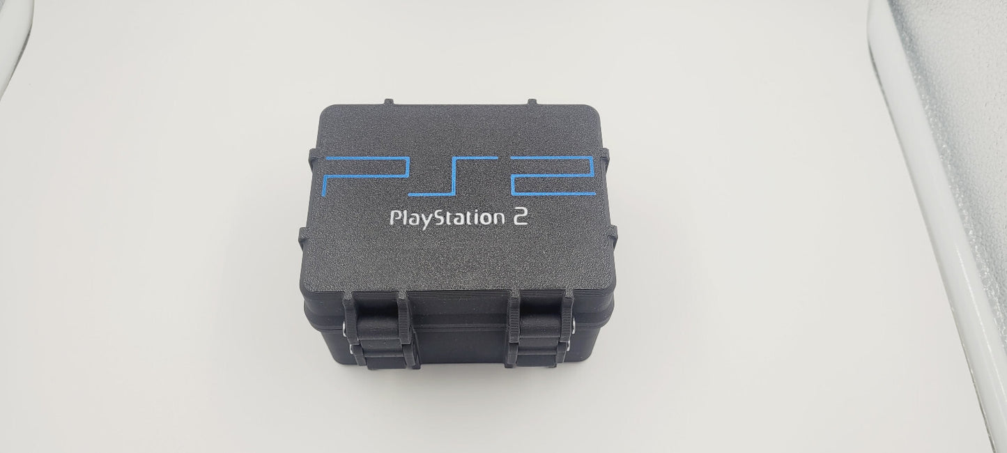 Caja almacenamiento mermory cards sony ps2 playstation 2 hecho en 3D.