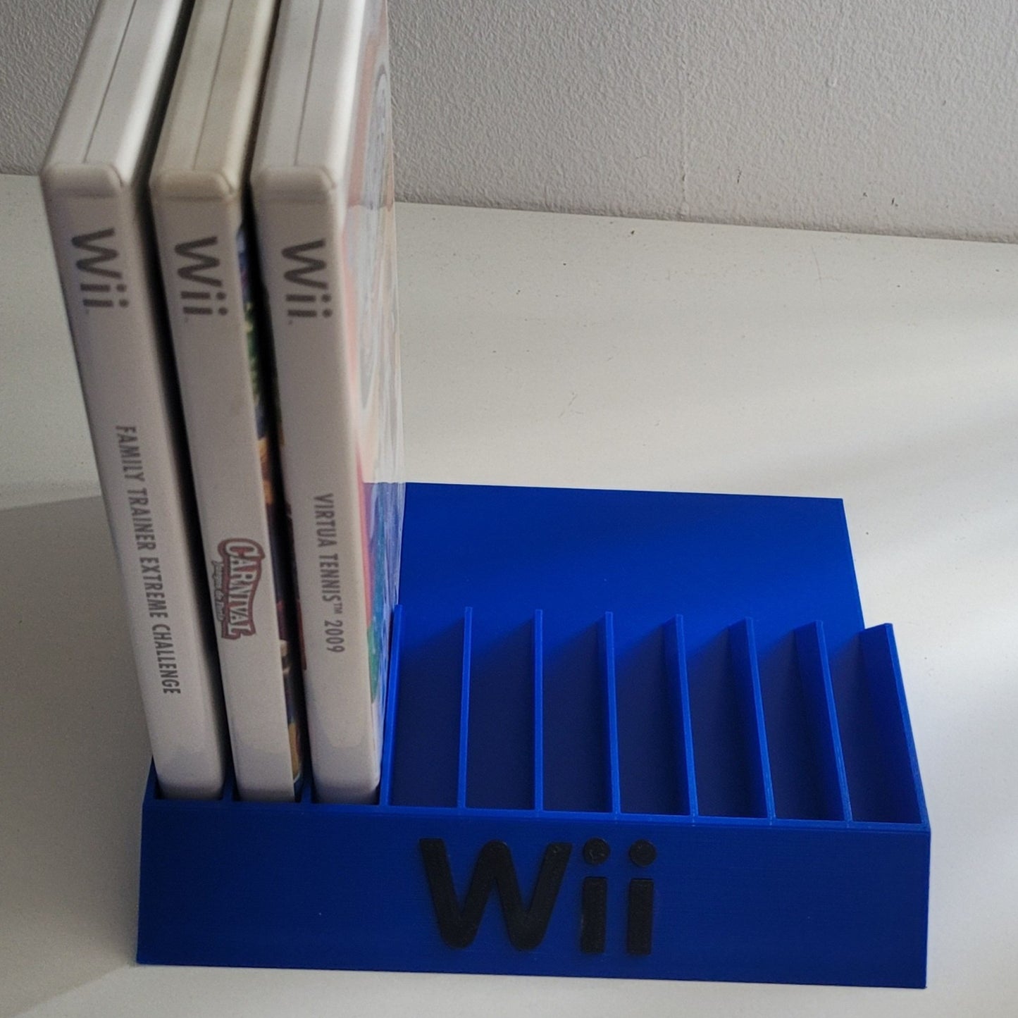Expositor Stand 8,10,12,14,15 Ranuras juegos Nintendo WII hecho en 3D