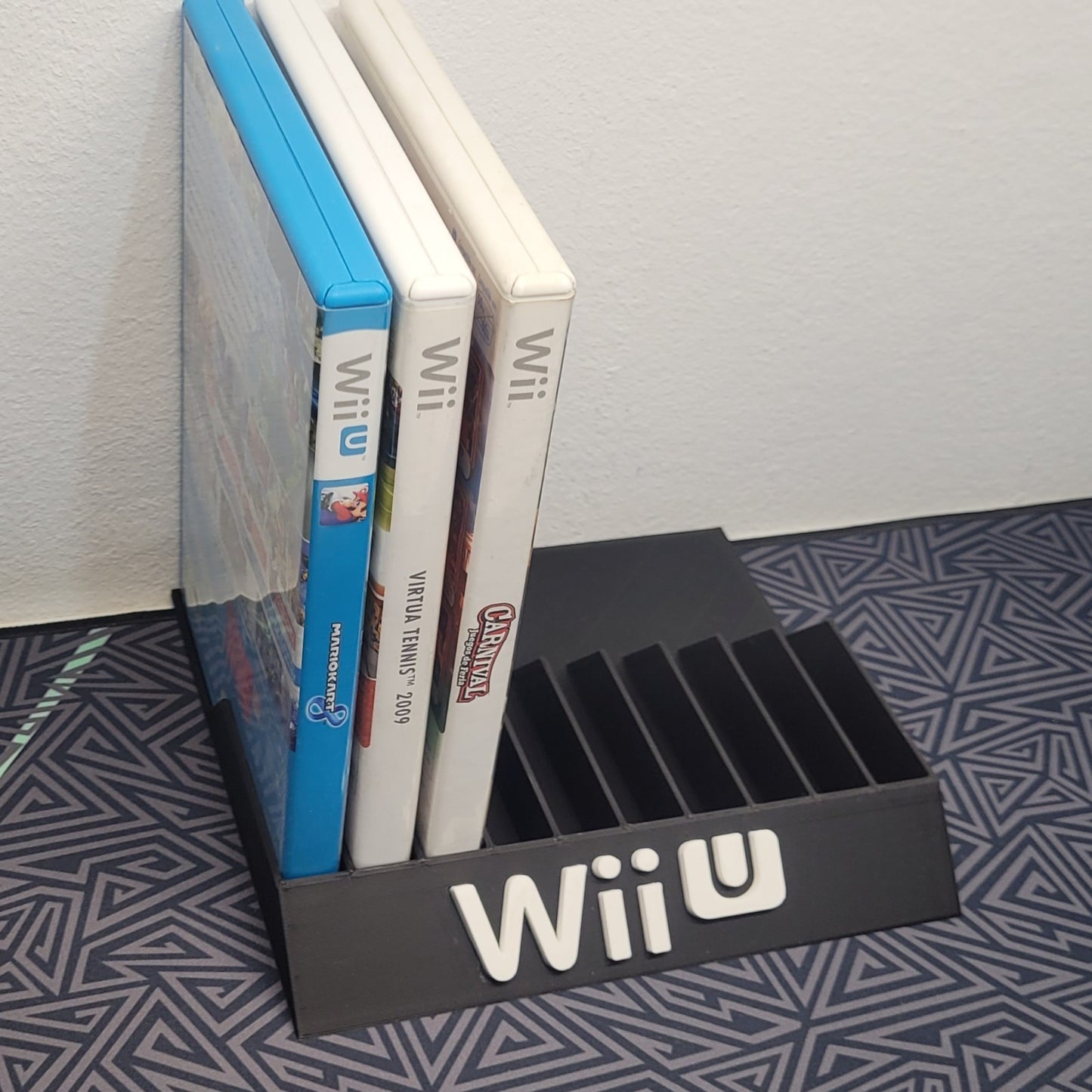 Expositor Stand 8,10,12,14,15 Ranuras juegos Nintendo WII U hecho en 3D