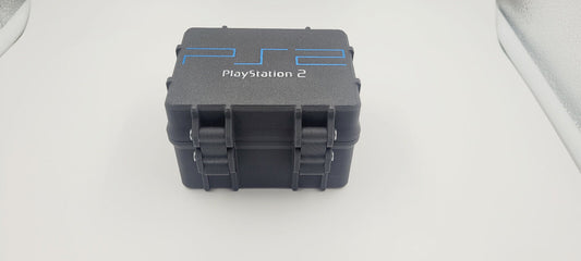 Caja almacenamiento mermory cards sony ps2 playstation 2 hecho en 3D.
