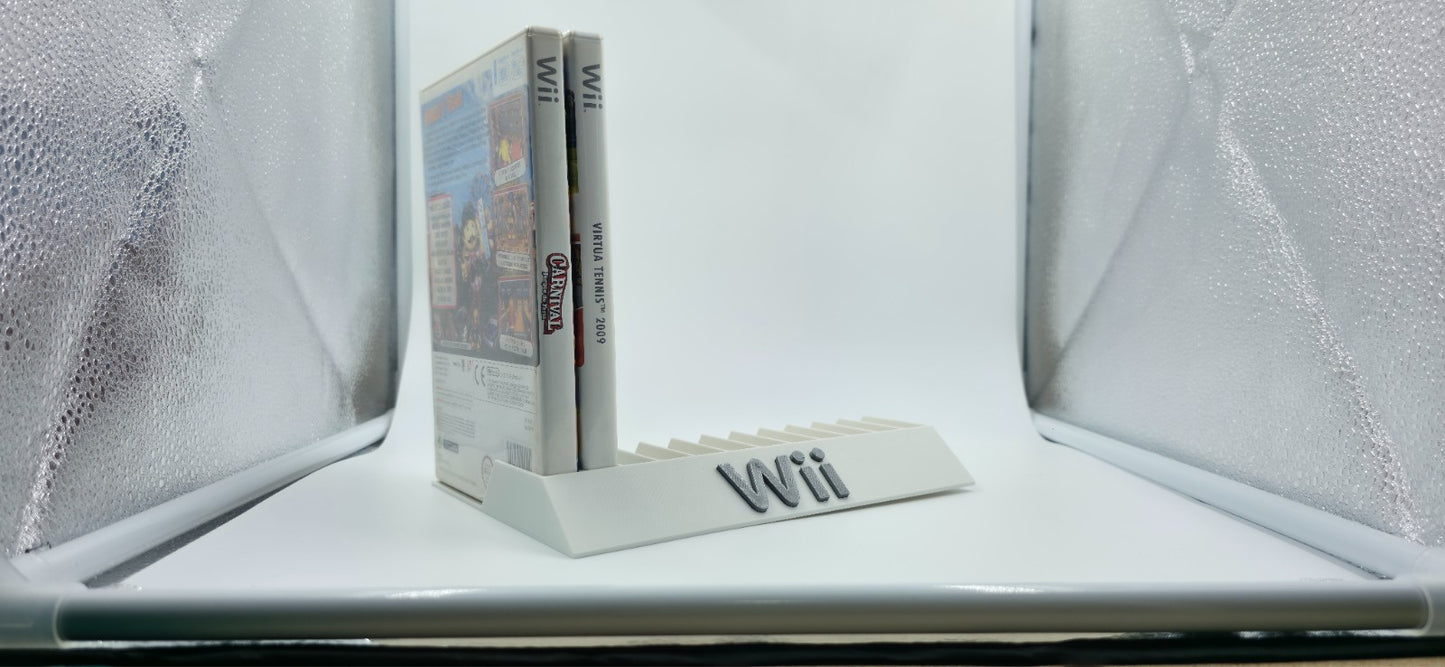 Expositor Stand 8,10,12,14,15 Ranuras juegos Nintendo WII hecho en 3D