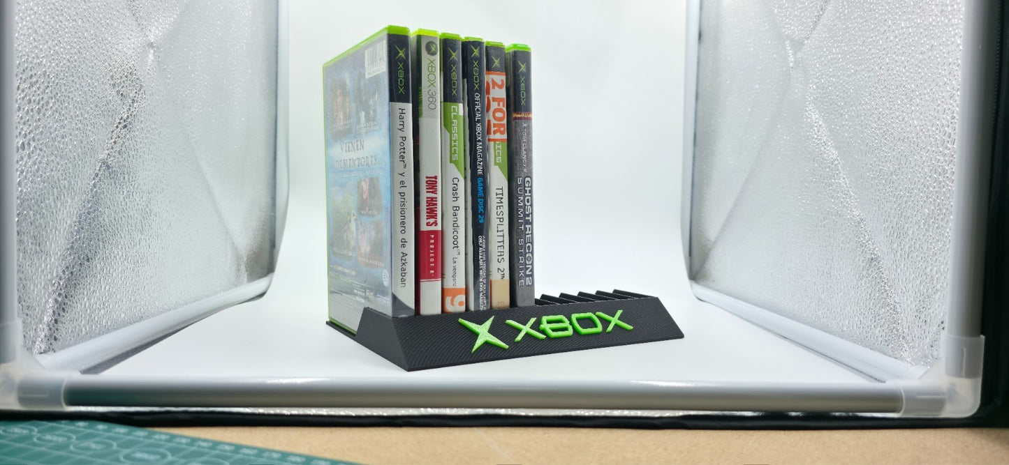 Expositor Stand 8,10,12,14,15 Ranuras juegos Xbox clasica hecho en 3D personalizado