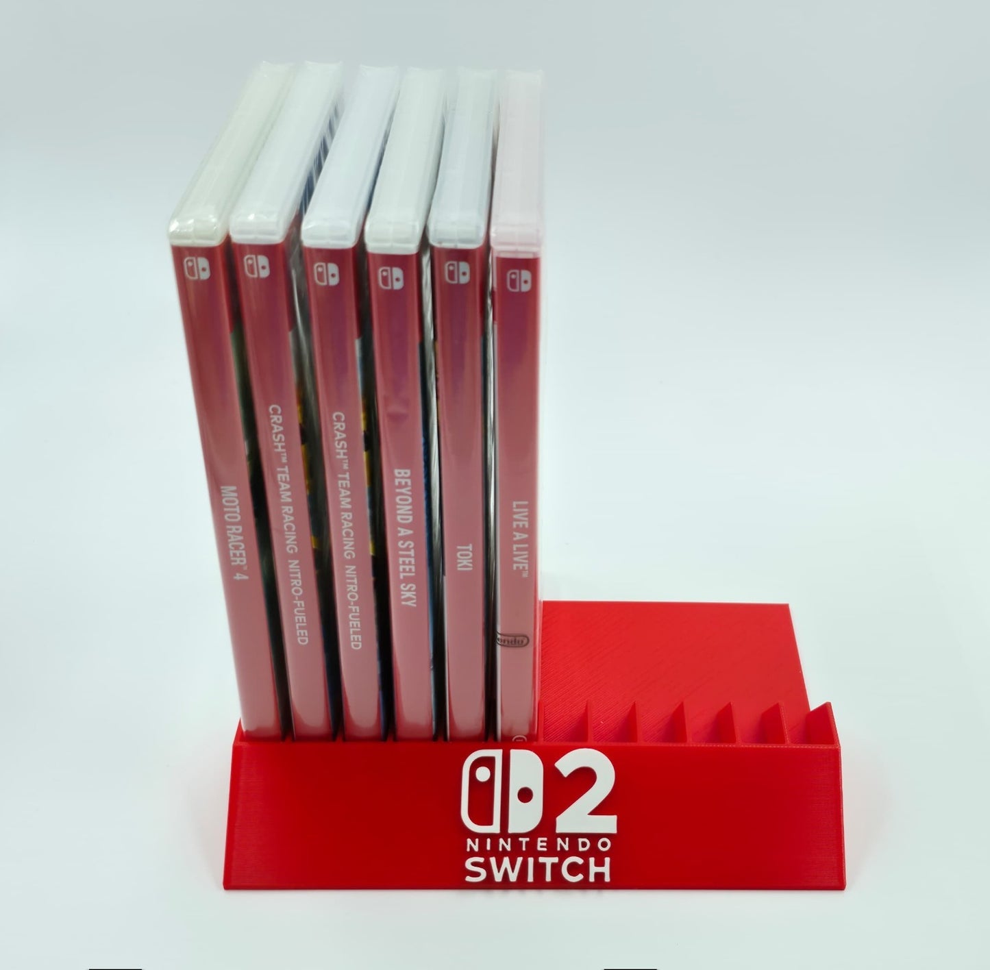 Expositor Stand Nintendo Switch 2 8,10,12,14,15,16,18 Ranuras  hecho en 3D