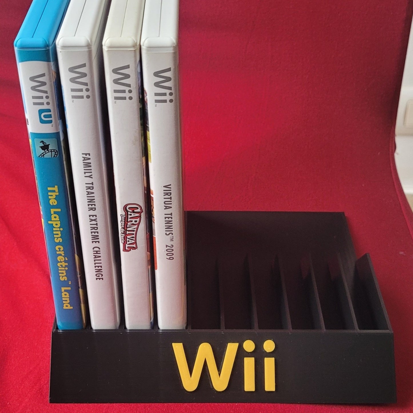 Expositor Stand 8,10,12,14,15 Ranuras juegos Nintendo WII hecho en 3D