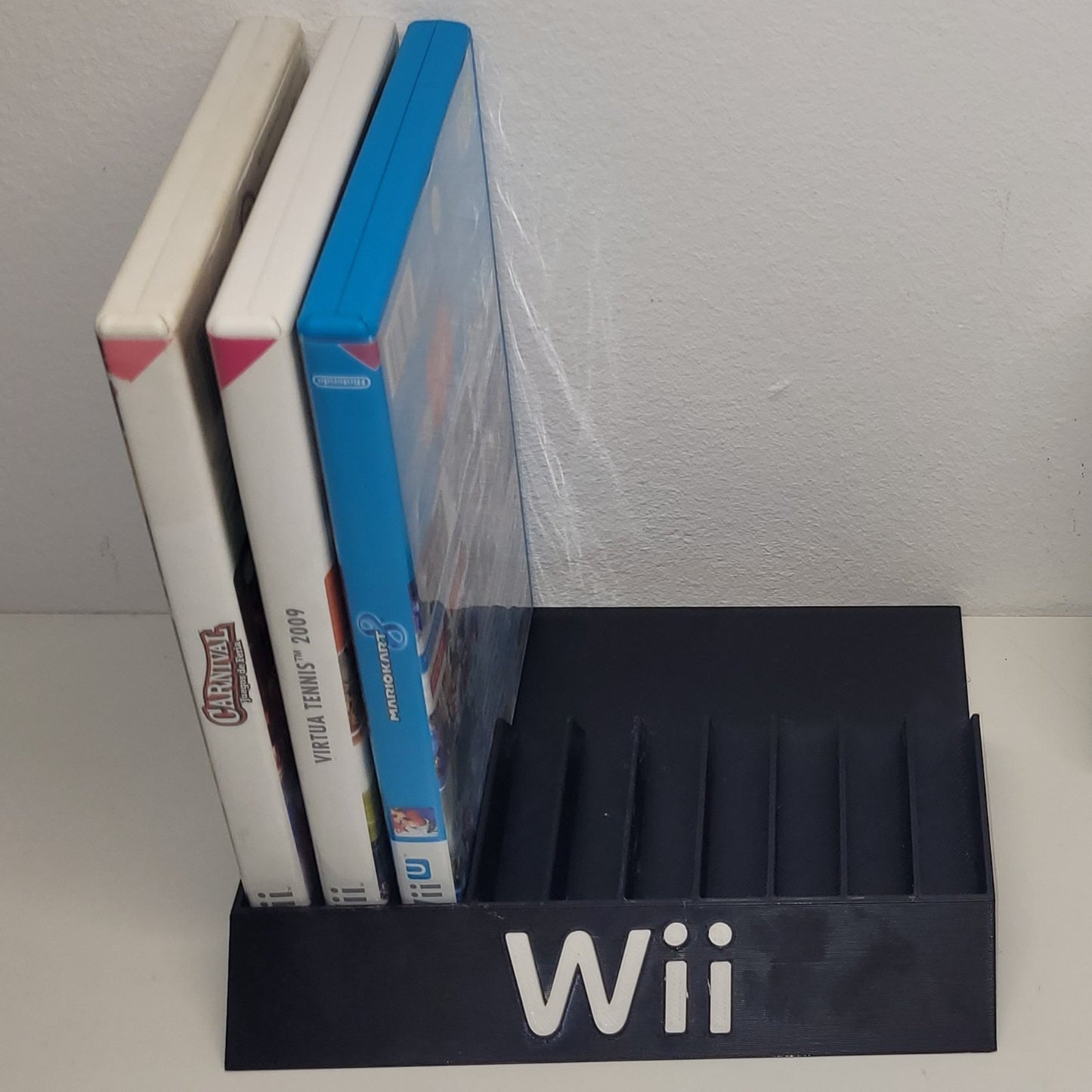 Expositor Stand 8,10,12,14,15 Ranuras juegos Nintendo WII hecho en 3D