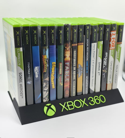 Expositor Stand 8,10,12,14,15 Ranuras juegos Xbox 360 hecho en 3D personalizado