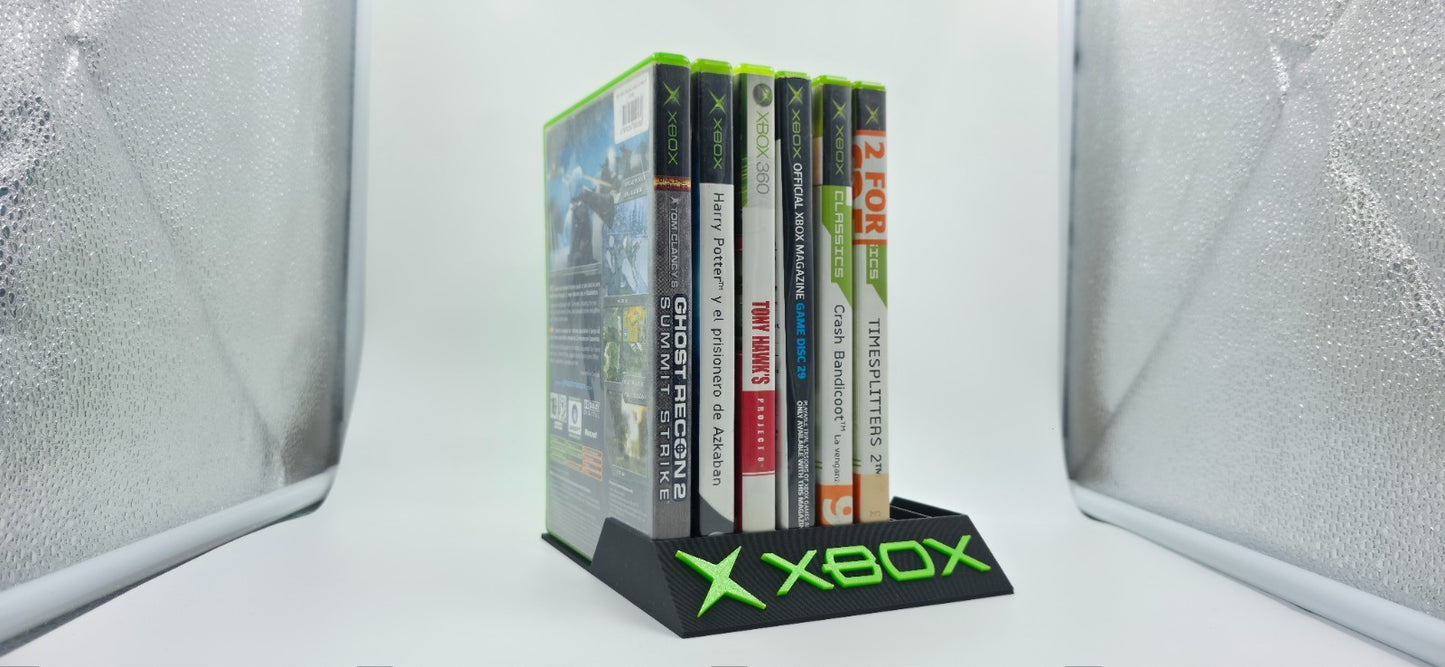 Expositor Stand 8,10,12,14,15 Ranuras juegos Xbox clasica hecho en 3D personalizado