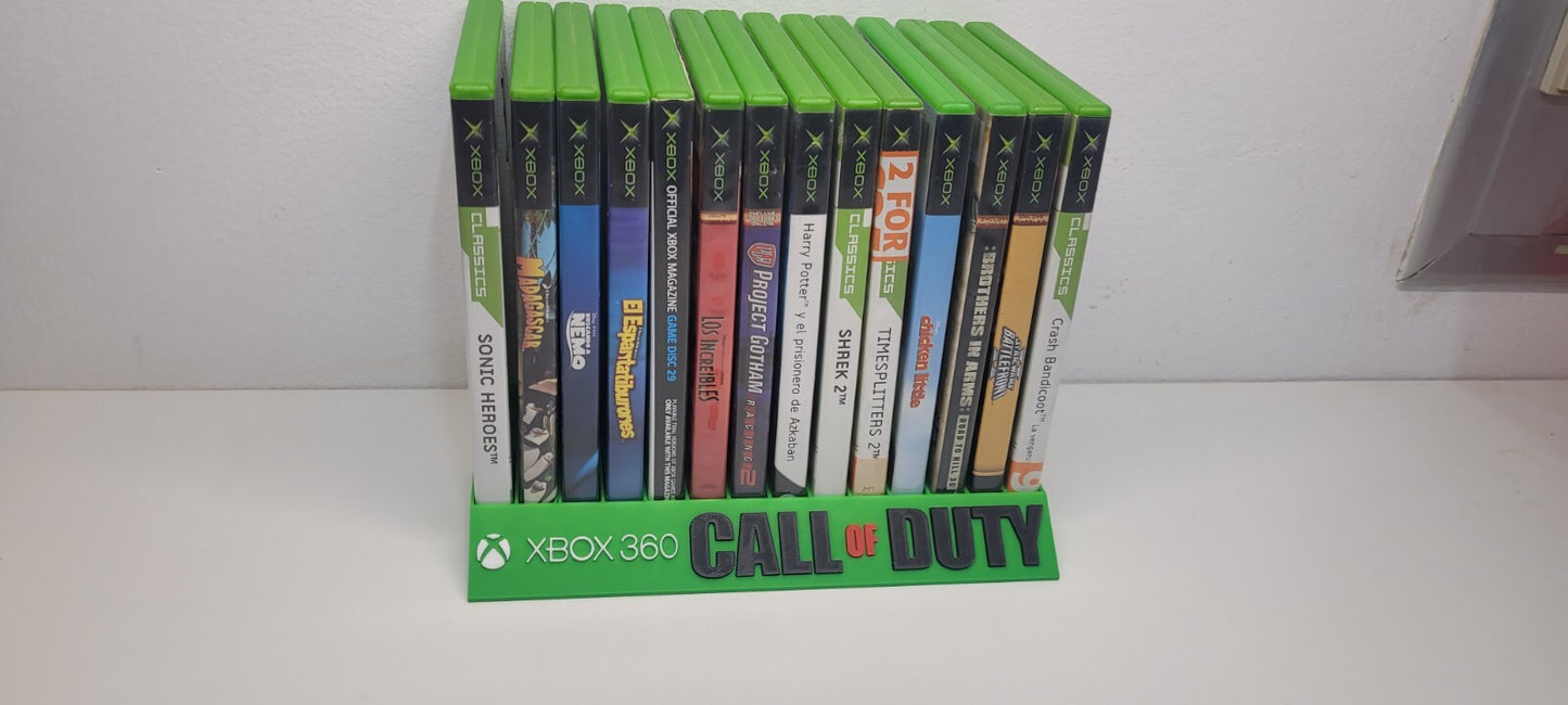 Expositor Stand Xbox 360 hecho en 3D logo Call of duty 14  Ranuras
