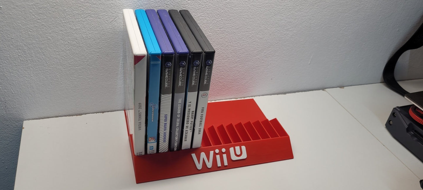 Expositor Stand 8,10,12,14,15 Ranuras juegos Nintendo WII U hecho en 3D