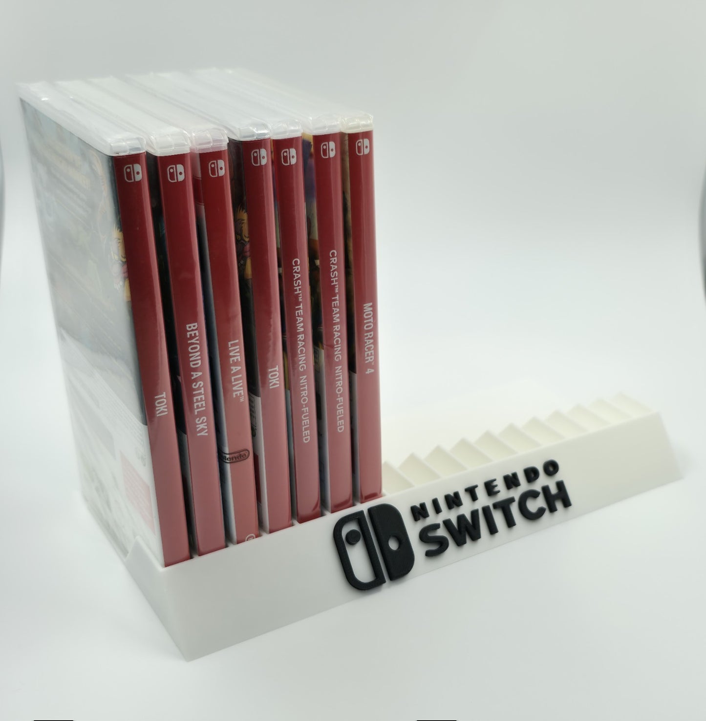 Expositor Stand Nintendo Switch 8,10,12,14,15,16,18 Ranuras  hecho en 3D