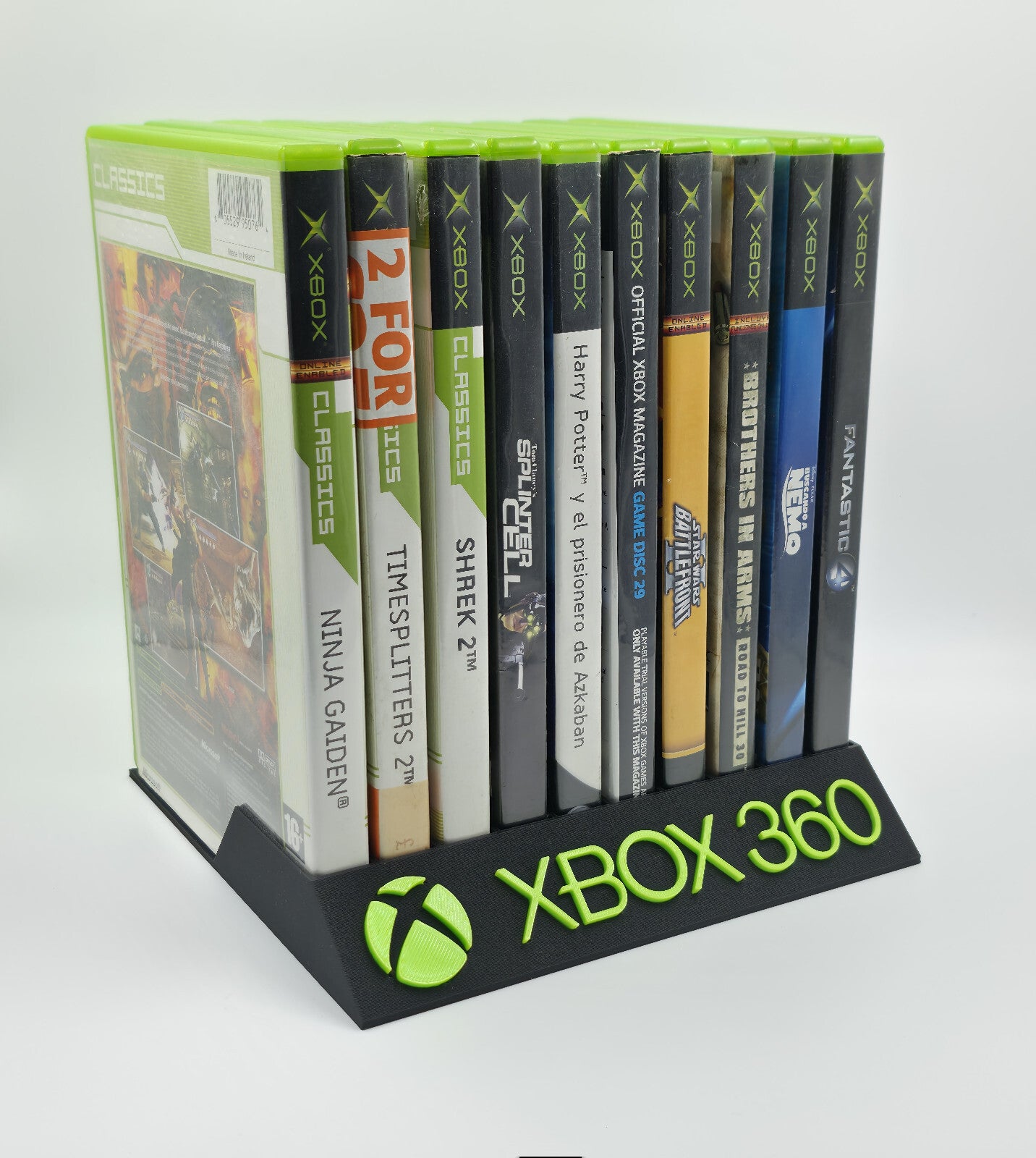 Expositor Stand 8,10,12,14,15 Ranuras juegos Xbox 360 hecho en 3D personalizado