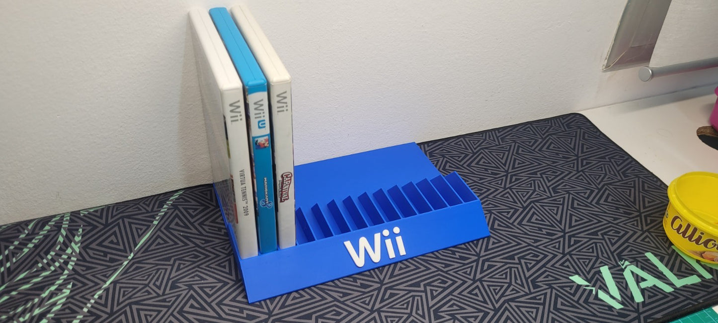 Expositor Stand 8,10,12,14,15 Ranuras juegos Nintendo WII hecho en 3D