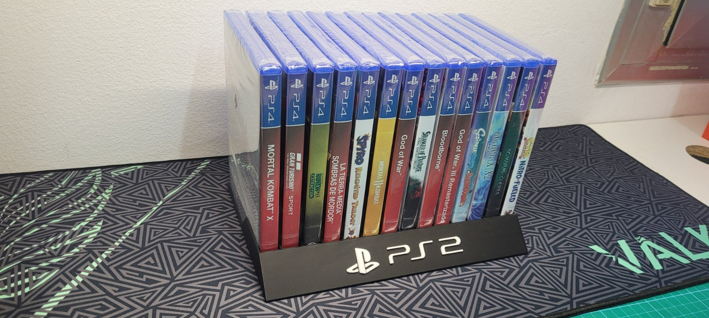 Expositor Stand Sony Playstation 2 PS2 8,10,12,14,15 Ranuras  hecho en 3D