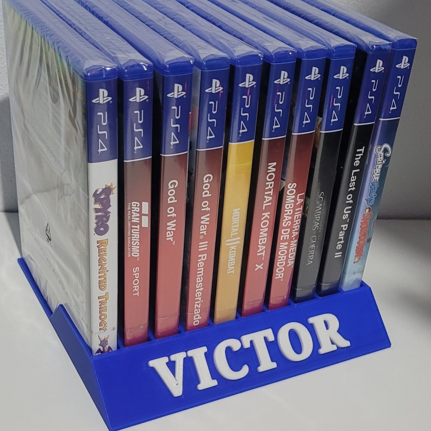 Expositor Stand Personalizado 8,10,12,14,15,16,18,20 Ranuras 3D ps2,ps4,ps5 xbox
