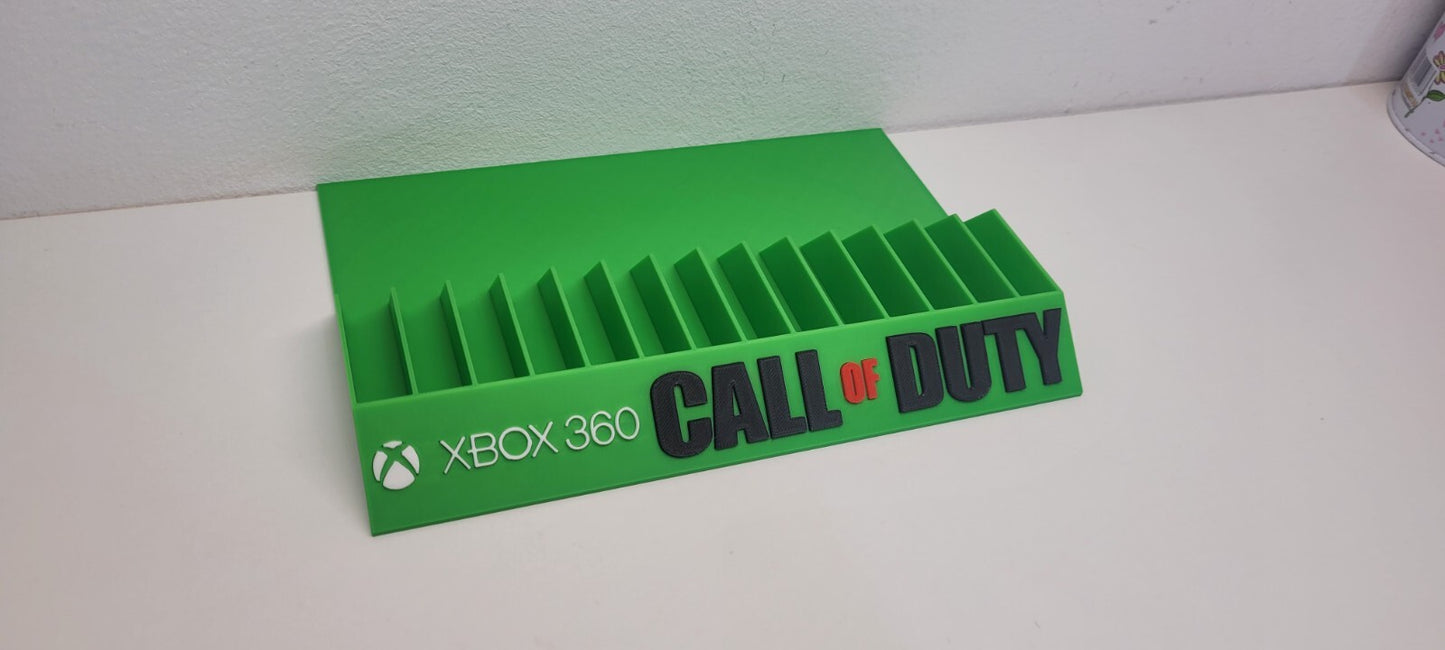 Expositor Stand Xbox 360 hecho en 3D logo Call of duty 14  Ranuras