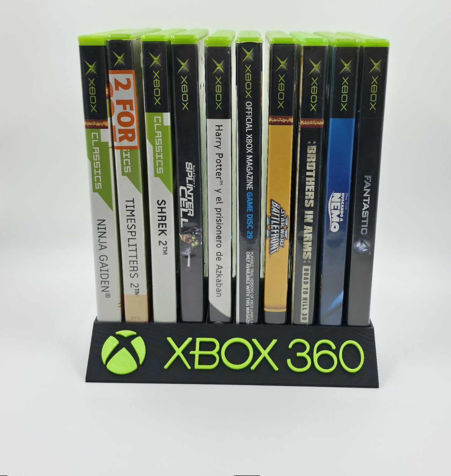Expositor Stand 8,10,12,14,15 Ranuras juegos Xbox 360 hecho en 3D personalizado