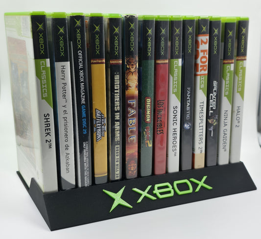 Expositor Stand 8,10,12,14,15 Ranuras juegos Xbox clasica hecho en 3D personalizado